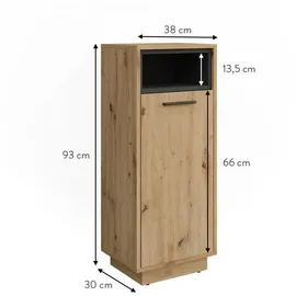 Vicco Midischrank Beatrice 38 x 93 cm Braun
