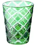Edzard 4er Set Kristallgläser Dio, grün, handgeschliffenes Glas, Höhe 10 cm