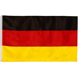 BRUBAKER Fahne Große Hissflagge Deutschland 150 cm x 90 cm (1-St), Deutsche Nationalfahne für Fahnenmast oder Fan Dekoration – Flagge Schwarz Rot Gold (Gelb) bunt|gelb|rot|schwarz