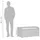 vidaXL Bank mit Stauraum Grau 100x50x52 cm Poly Rattan Akazienholz