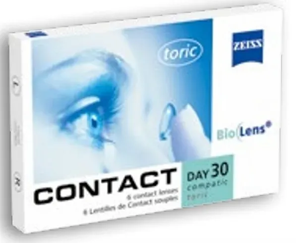 Zeiss Contact Day 30 compatic toric 6-er - DIA:14.40 BC:8.60 SPH:-0.25 CYL:-0.75 AX:140