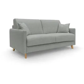 divani.store Schlafsofa, Hellgrau, Textil, 3-Sitzer, Rechteckig, 180x94x97 cm, Wohnzimmer, Sofas & Couches, Schlafsofas