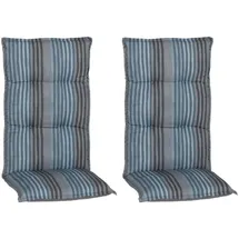 BEO Sitzauflage 118 x 46 x 8 cm blau-grau 2-tlg.