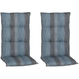 BEO Sitzauflage 118 x 46 x 8 cm blau-grau 2-tlg.