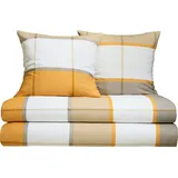 Erwin Müller Bettwäsche Bettwäsche Sparpaket 4-tlg., Frottier, Weichfrottier Karo orange