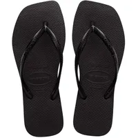 Havaianas Damen Slim Square Flip-Flops Sandalen Schwarz 37-38 EU - 37/38 EU