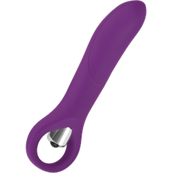 G-Spot Silikon-Vibrator mit Haltering, violett