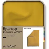 schlafgut Knitted Jersey Gelb 135 x 200 cm + 80 x 80 cm