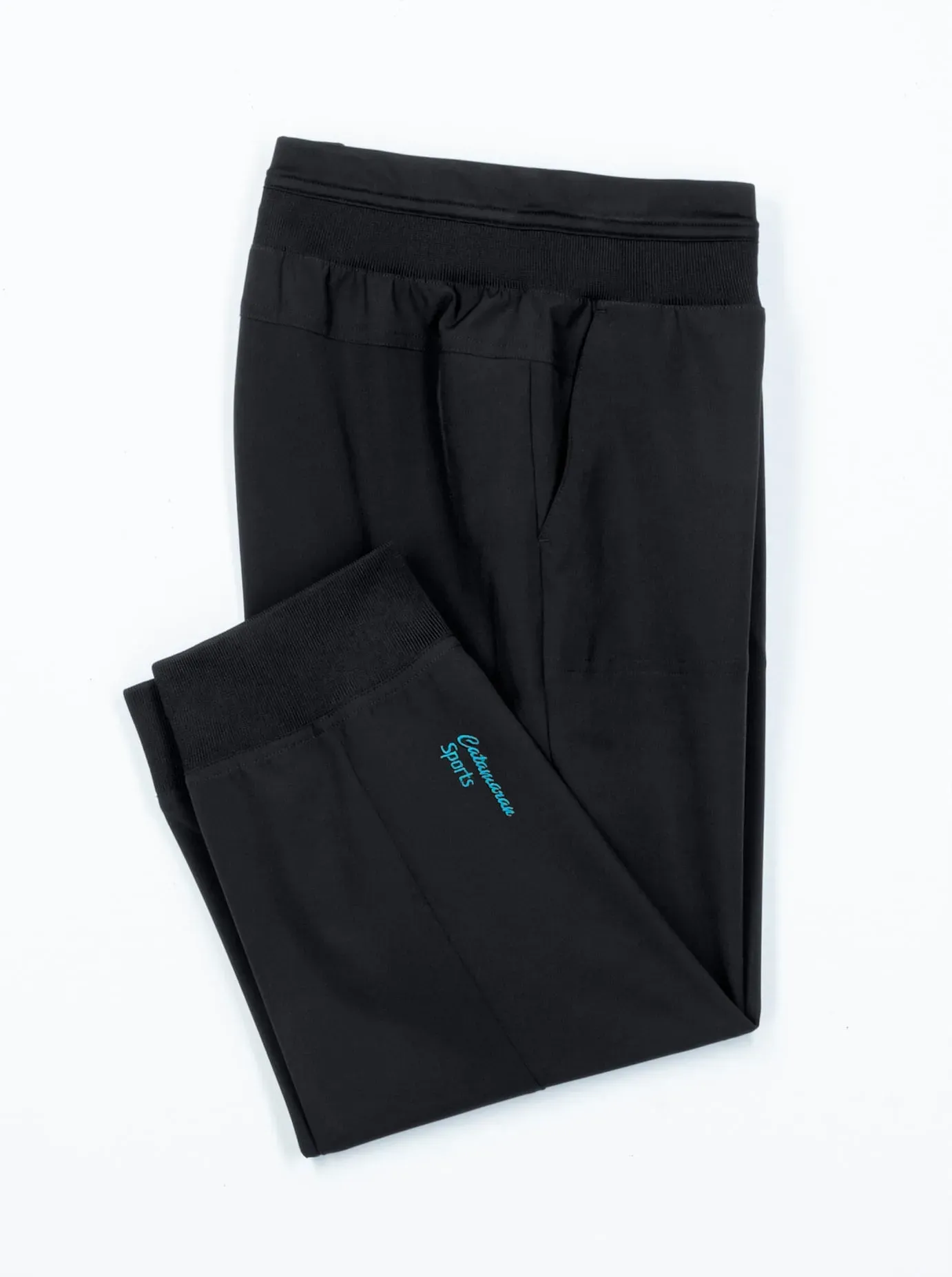 Trekkinghose CATAMARAN, Damen, Gr. 42, Normalgrößen, schwarz, 93% Polyester, 7% Elasthan, unifarben, 3/4-Länge, Hosen Trekkinghose, Topseller