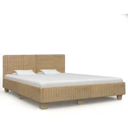 vidaXL Bettrahmen Handgewebt Echtes Rattan 180×200 cm