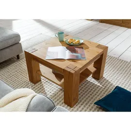 MASSIVMOEBEL24.DE KENT Braun Wildeiche 70 x 70 x 45 cm