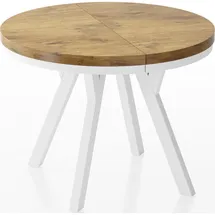 WFL GROUP Esstisch, Eiche, Holzwerkstoff, 10-Sitzer, Rund,Rund, 100x76x100 cm, Esszimmer, Tische, Esstische