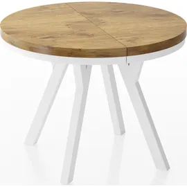 WFL GROUP Esstisch, Eiche, Holzwerkstoff, 10-Sitzer, Rund,Rund, 100x76x100 cm, Esszimmer, Tische, Esstische