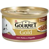 Purina Gourmet Gold scatoletta dadini in salsa con pollo e fegato gr.85