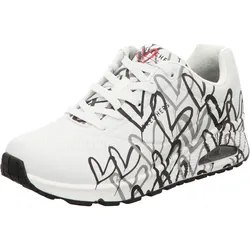 Skechers Damen Schnürschuh Uno Goldcrown - Spread Love in weiss