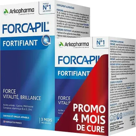 Forcapil Stärkendes Paket Haar Und Nägel 180 Kapseln + 60 Gratis Kapseln
