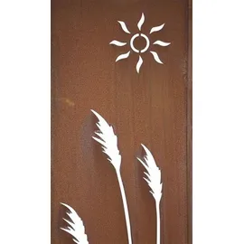 Dekoleidenschaft Gartenstecker Schilf 117 cm Braun
