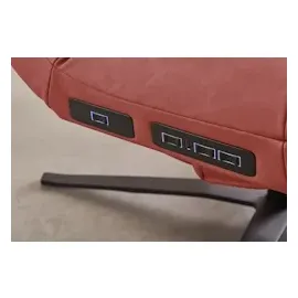 KAWOLA Relaxliege LETICIA motorisch mit Akku Leder rot