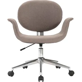 vidaXL Drehbarer Bürostuhl Stoff Taupe