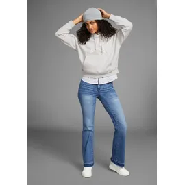 KangaROOS Kapuzensweatshirt in grau-weiß | Gr.: 40/42,