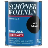 SCHÖNER WOHNEN-Farbe Protect Buntlack  (Schwarz, Seidenmatt, 750 ml, Lösemittelbasiert)