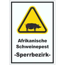 Afrikanische Schweinpest Aufkleber A6 (105x148mm)