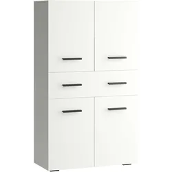 Midischrank INOSIGN "Skara", weiß, B:76cm H:130cm T:35cm, Spanplatte, Schränke, mit zwei variablen Einlegeböden