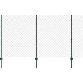 vidaXL Zaun mit Pfosten 1,4 x 10 m Grün/Stahl