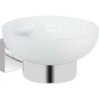 Evenes Seifenspender Elean mit Wandhalter, Messing verchromt, Glas satiniert