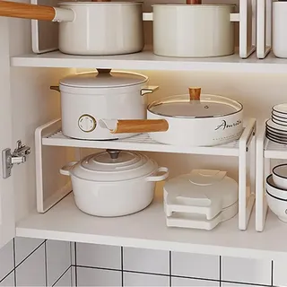 Küchenschrank Organizer,Regaleinsatz Mit Anti-Rutsch Matte,Küche Schrankeinsatz,