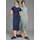 FLASHLIGHTS Shirtkleid Blau/Grün 40/42