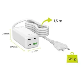mobile origin GaN 100W Compact MultiHub Charger PW18 with 3x USB-C + USB-A
