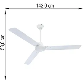 GLOBO Ferro 142 cm Deckenventilator metall weiß
