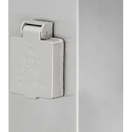 LEDINO Steckdosensäule 2er Edelstahl Silber