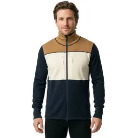 Devold of Norway Egga Grid Merino Jacke - Wheat / Raw White / Ink - XL