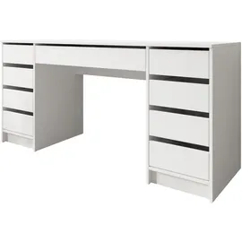 Mirjan24 Schreibtisch Ada Bis, Schlafzimmer Kosmetiktisch mit neun Schubladen Rechteckig,Rechteckig, 154x76x55 cm, Arbeitszimmer, Schreibtische, Bürotische