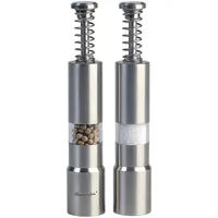 Rosenstein & Söhne Salz- & Pfeffermühle mit Druckknopf-Bedienung, Edelstahl, 2er-Set