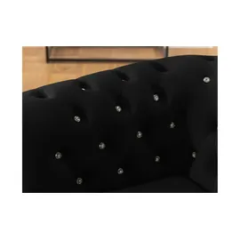 S-Style Chesterfield Sessel Cleo Blink Samt 104 x 72 x 0 cm Schwarz