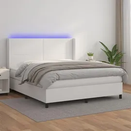 vidaXL Boxspringbett 180 x 200 cm Weiß