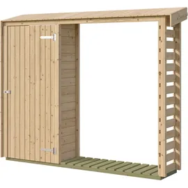 Weka Kaminholzregal Holz 249,4 x 50 x 211 cm naturbelassen