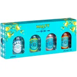 Malfy Gin Mini Tasting Set, Italian Gin Probierset mit Originale, Rosa, con Arancia & con Limone, Geschenk-Box mit vier Miniatur-Flaschen, 4 x 50ml