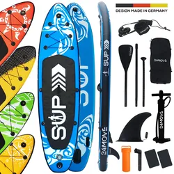 24MOVE® Standup Paddle Board SUP, inkl. umfangreichem Zubehör, Paddel und Hochdruckpumpe, BLAU, 320x80x15 cm
