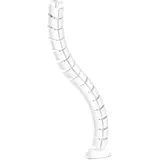 InLine InLine® Kabelkanal flexibel, vertikal für Tische, 2 Kammern, 0,80m, weiß