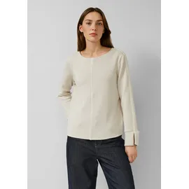 s.Oliver Scuba-Sweatshirt Sweatshirt mit Kontraststreifen Beige 40