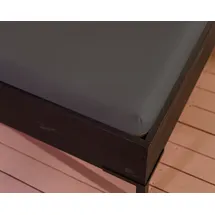 Kayori Spannbettlaken Perkal 120 x 200 cm grau