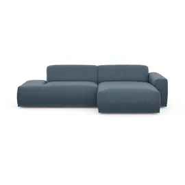 TRENDMANUFAKTUR Ecksofa TRENDMANUFAKTUR "Braga, mit hochwertigem Kaltschaum, L-Form, in Cord erhältlich", blau (blau horizon), B:275cm H:72cm T:160cm, 100% Polyester, Sofas, Ecksofa, modernes Sofa, Couch mit hohem Sitzkomfort, 275/72/160 cm (B/H/T)