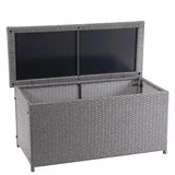 MCW Poly-Rattan Kissenbox D88 320l Basic Grau 63x135x52cm 320l