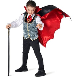 thetru Vampir-Kostüm Vampir ‚Dracula‘ Kostüm für Kinder, Halloween Kos 98-104