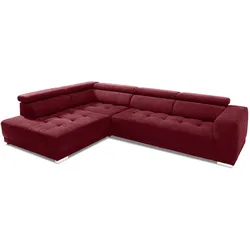 SOMETA Ecksofa Cocoon Stoff Rot Cranberry