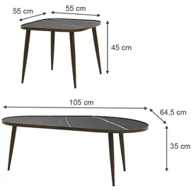 Vicco Manitoba Schwarz MDF 105 x 64,5 cm
